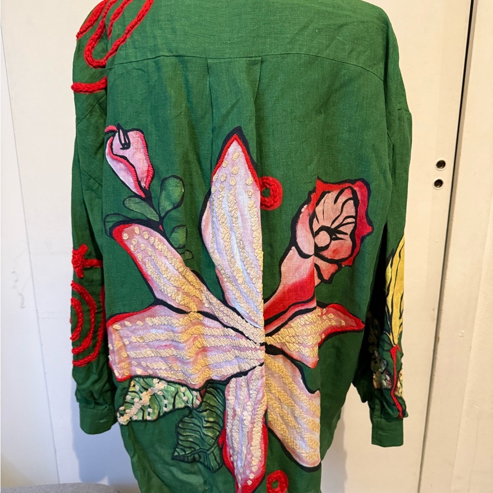 FARM Rio Green Floral Blouse - Picture 11 of 13